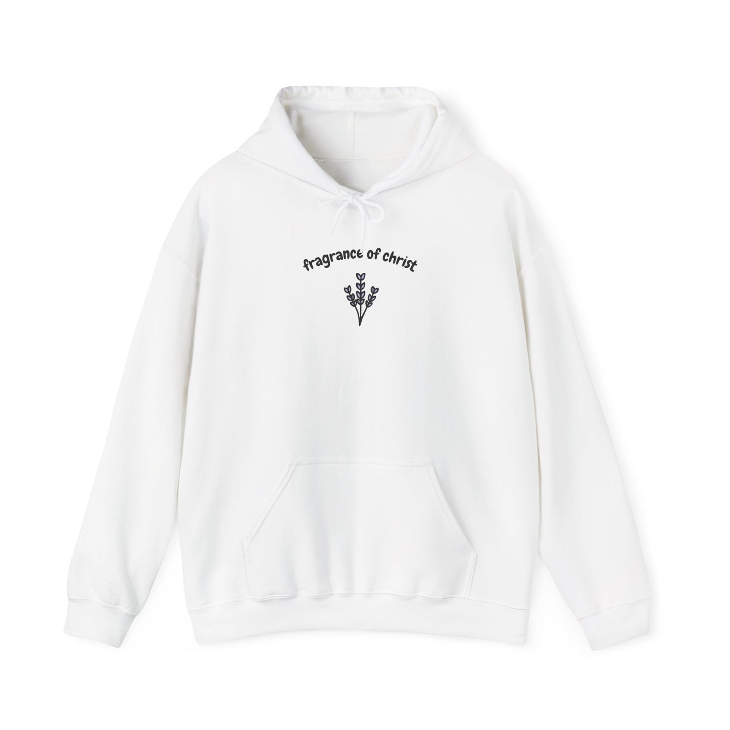 Fragrances of Christ Hoodie — Minimal Floral Cross Christian Hoodie