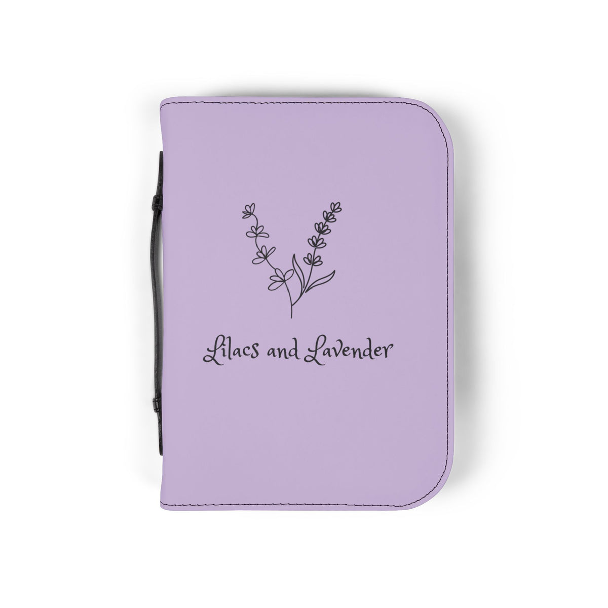 Lilac & Lavender Bible Cover — Floral Zippered Bible Case with Psalm 46:10 Quote