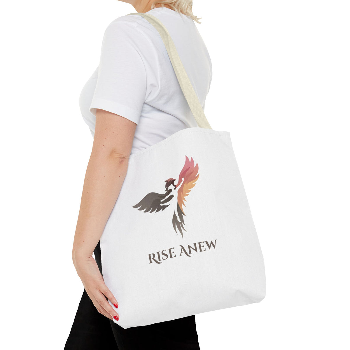 Phoenix Rise Anew Tote Bag — Inspirational Rebirth Canvas Tote