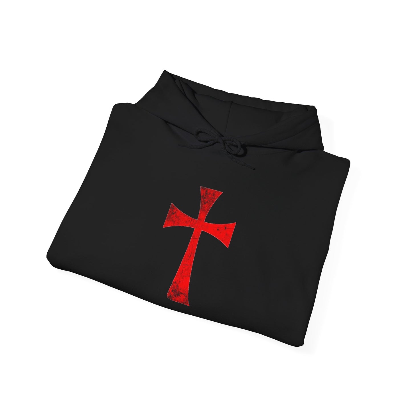 Christian Flag Cross Hoodie - Red Cross American Flag Christian Hoodie