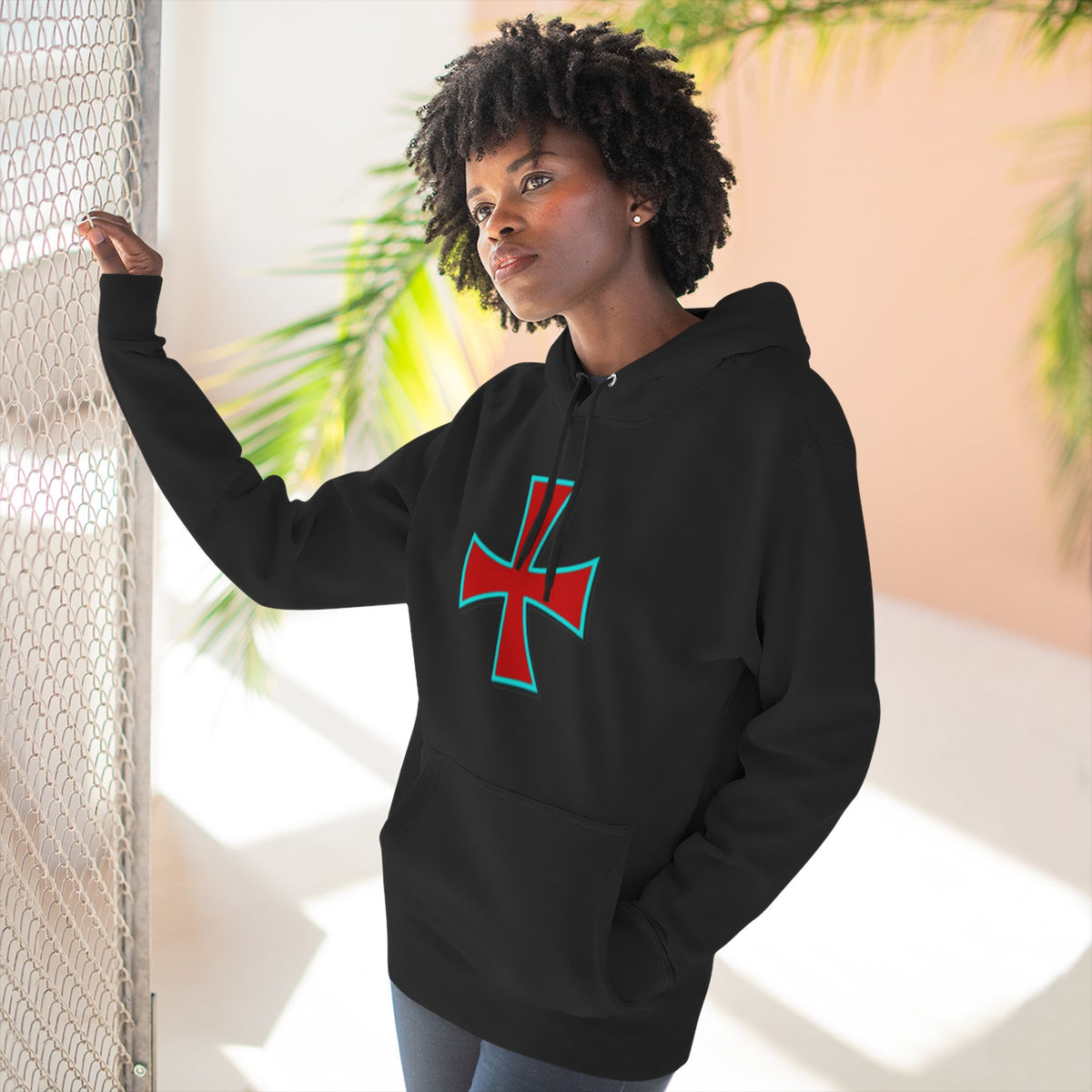 Crusader Cross Hoodie — Medieval Knight Graphic Pullover