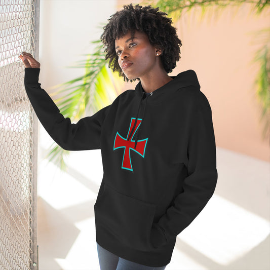 Crusader Cross Hoodie — Medieval Knight Graphic Pullover