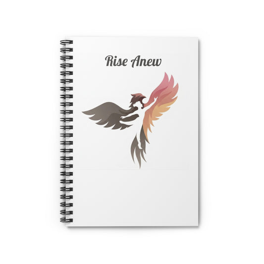 Rise Anew Phoenix Spiral Notebook – Inspirational Ruled Journal