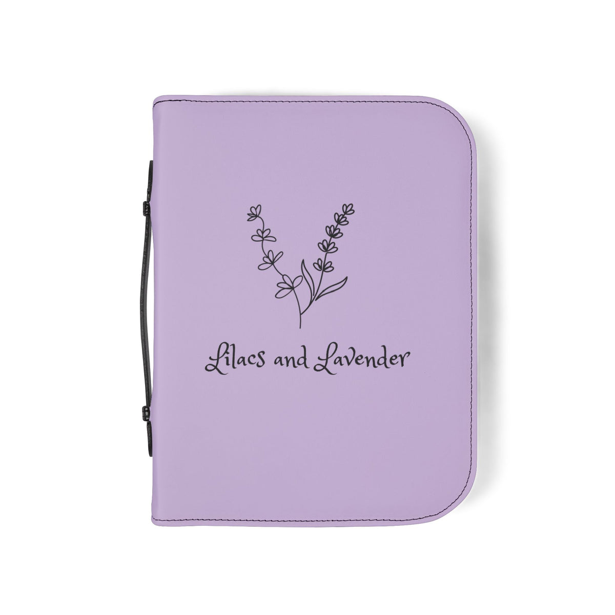 Lilac & Lavender Bible Cover — Floral Zippered Bible Case with Psalm 46:10 Quote