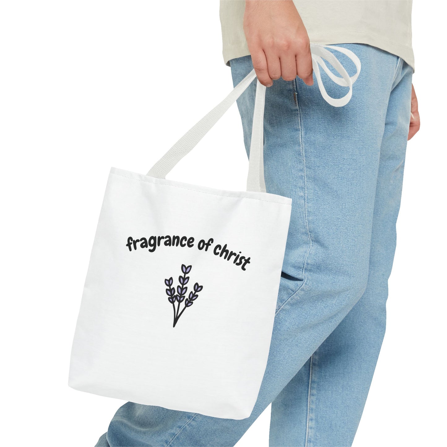 Fragrance of Christ Floral Tote Bag — Faith-Inspired Everyday Carry
