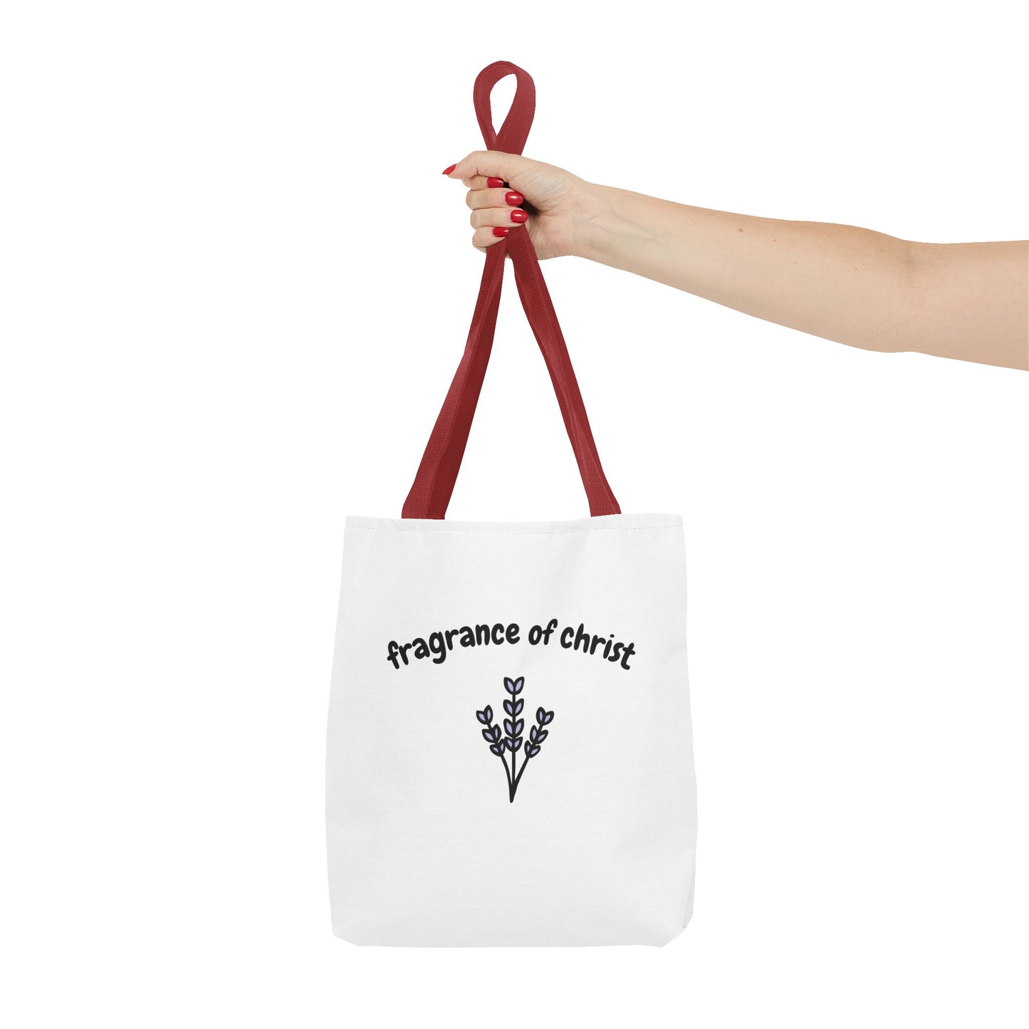 Fragrance of Christ Floral Tote Bag — Faith-Inspired Everyday Carry