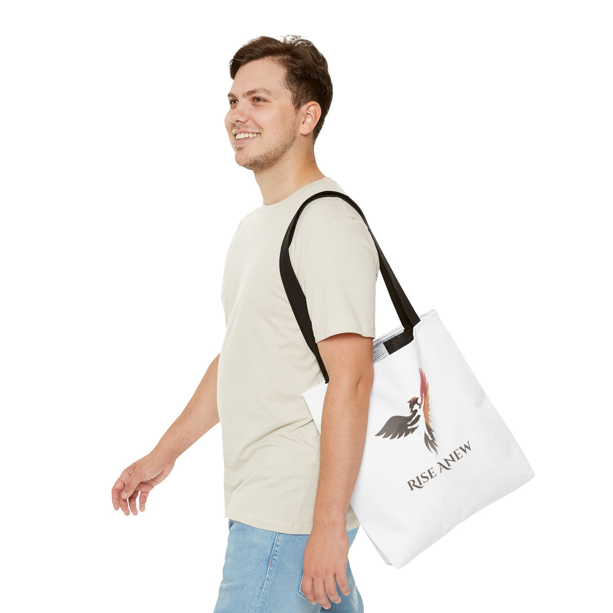 Phoenix Rise Anew Tote Bag — Inspirational Rebirth Canvas Tote