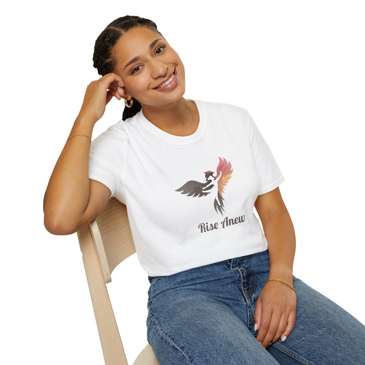 Phoenix Design T-Shirt — "Rise Anew" Inspirational Tee