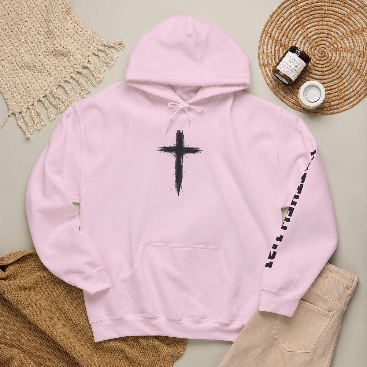 Yeshua Saves Christian Cross Hoodie