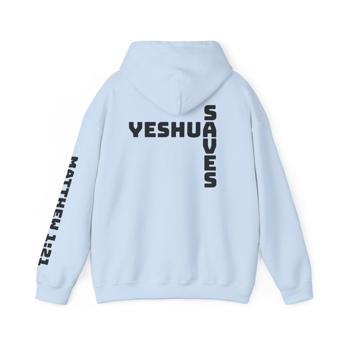 Yeshua Saves Christian Cross Hoodie