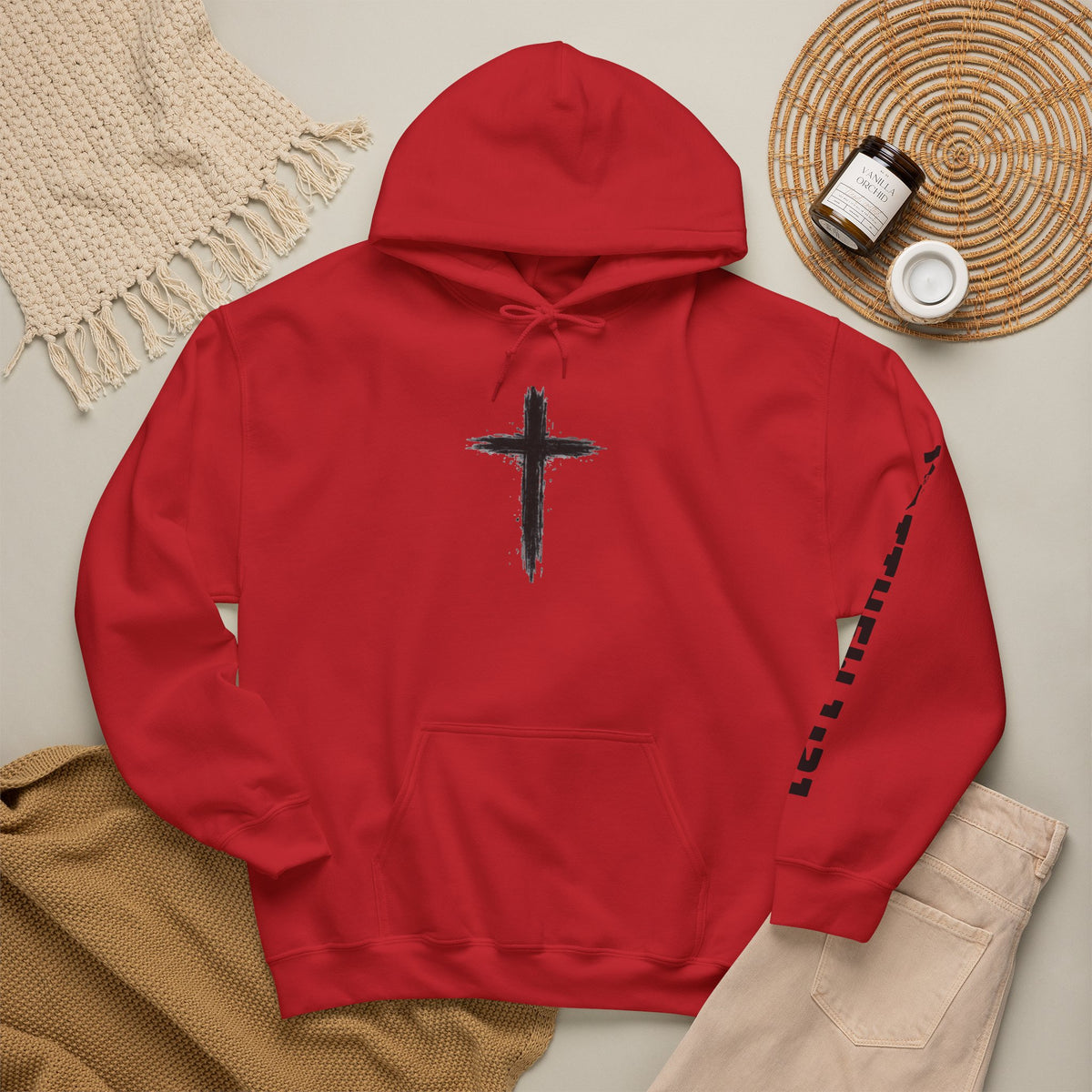 Yeshua Saves Christian Cross Hoodie