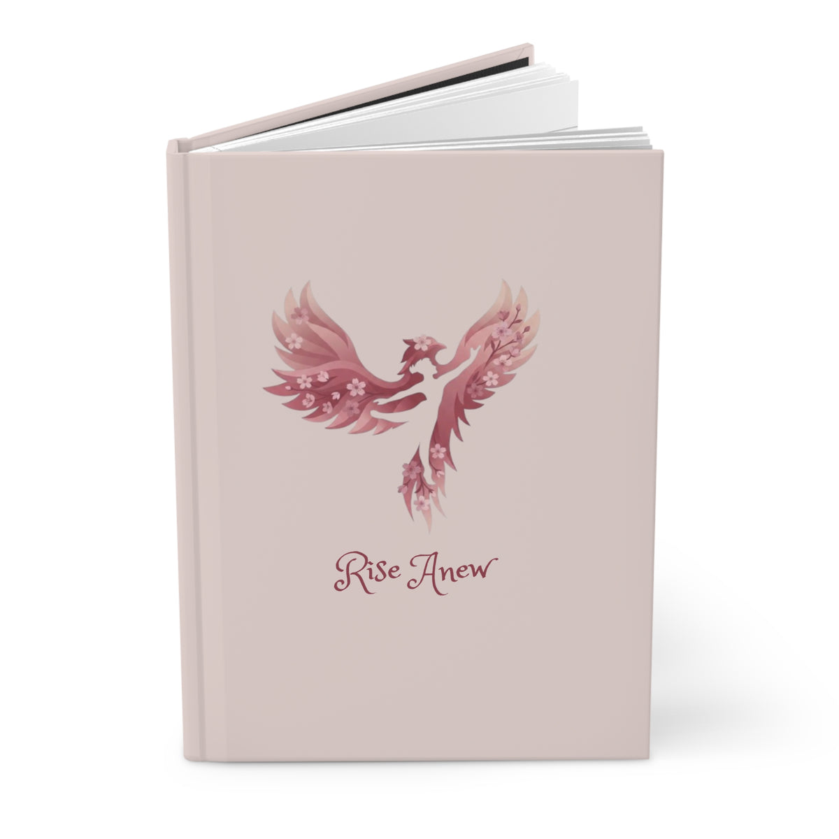 Rise Anew Hardcover Journal – Inspirational Phoenix Lined Notebook with Scripture