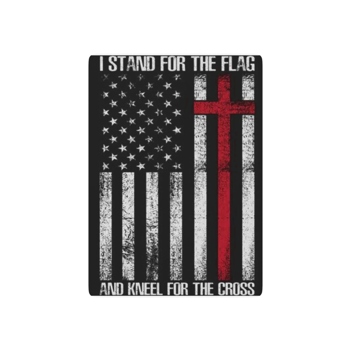 I Stand for the Flag and Kneel for the Cross Poker Playing Cards — Patriotic Christian Deck