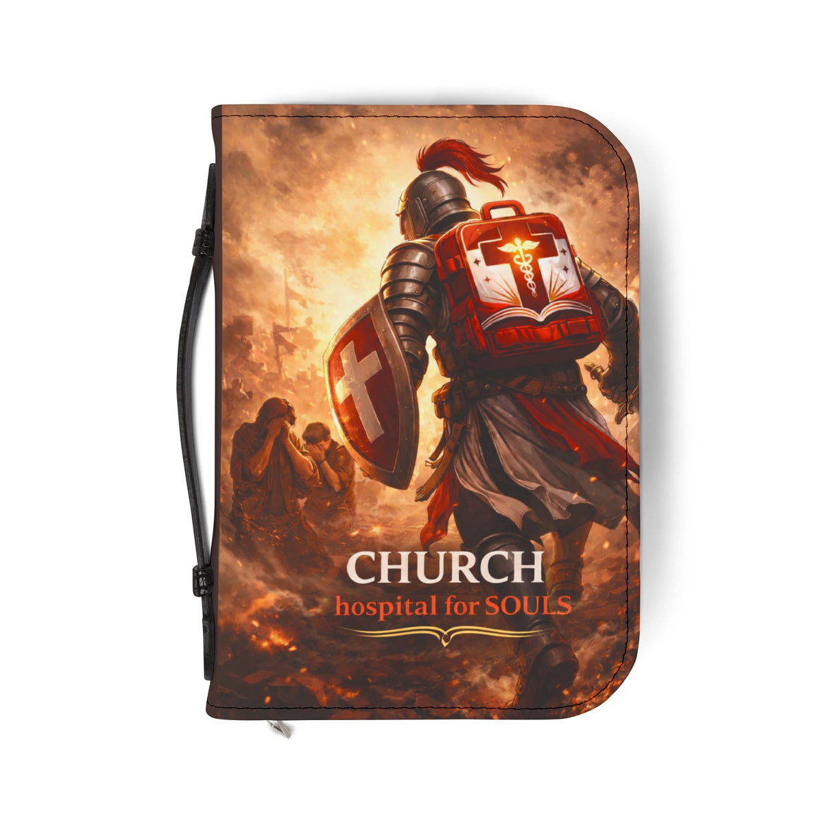 Christian Knight Bible Cover — 'Church: Hospital for Souls' with Jeremiah 29:11
