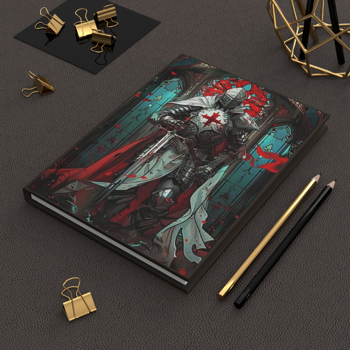 Knight Templar Hardcover Journal — Medieval Crusader Lined Notebook