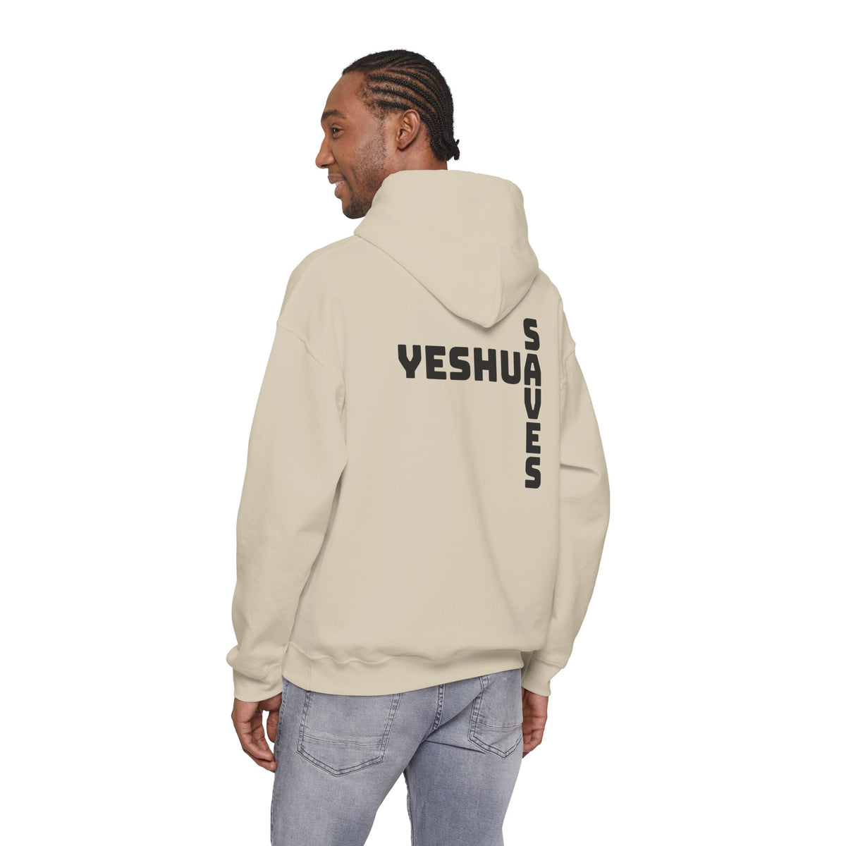 Yeshua Saves Christian Cross Hoodie
