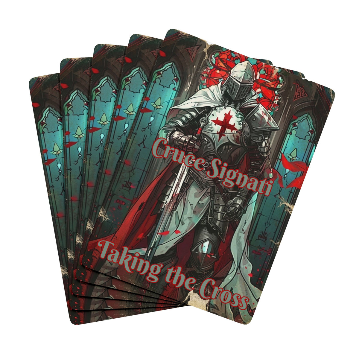 Crusader Knight Playing Cards — Medieval Templar Poker Deck