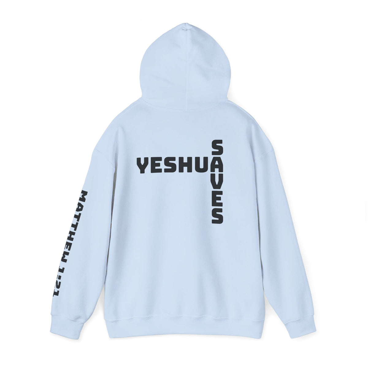 Yeshua Saves Christian Cross Hoodie