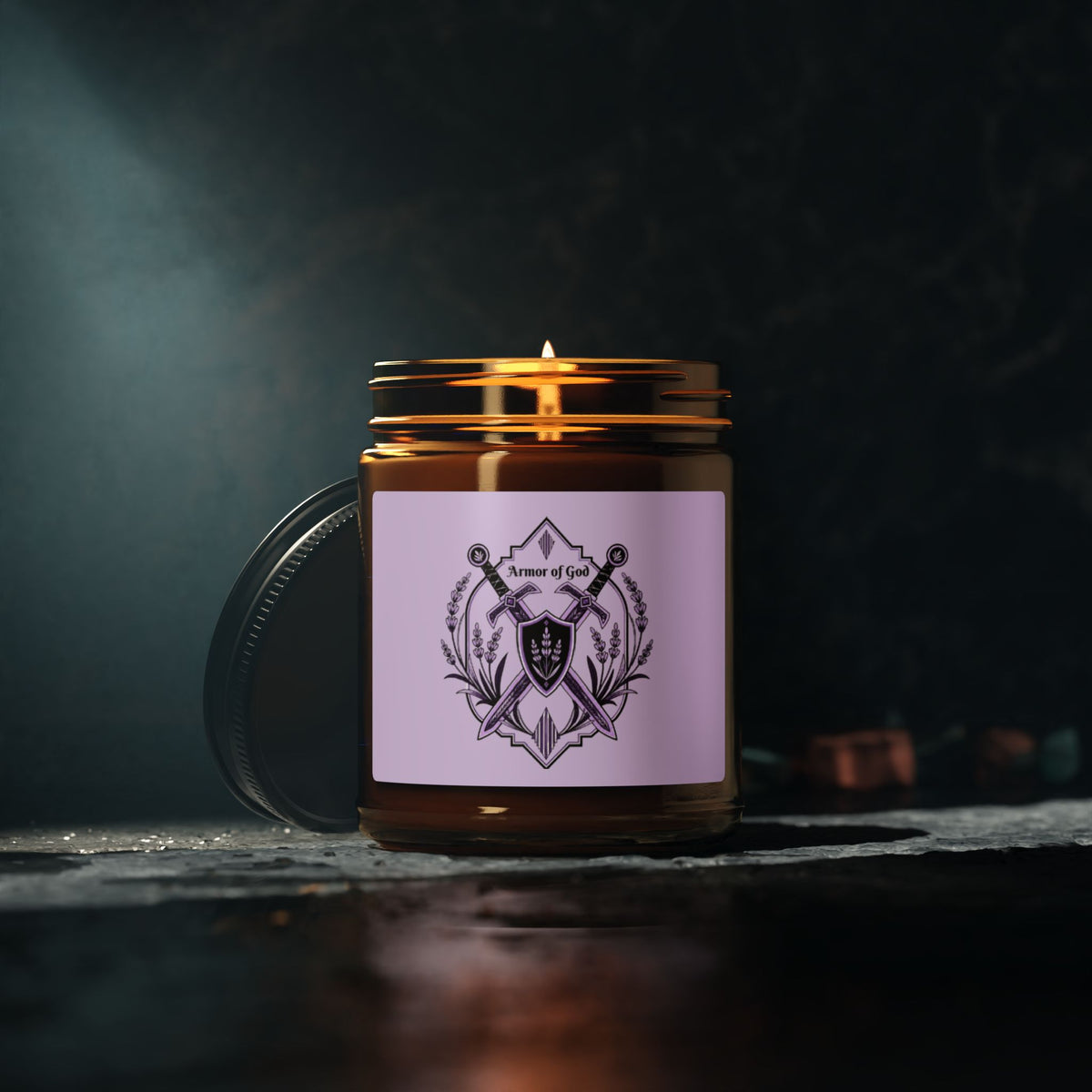 Armor of God Amber Jar Soy Candle