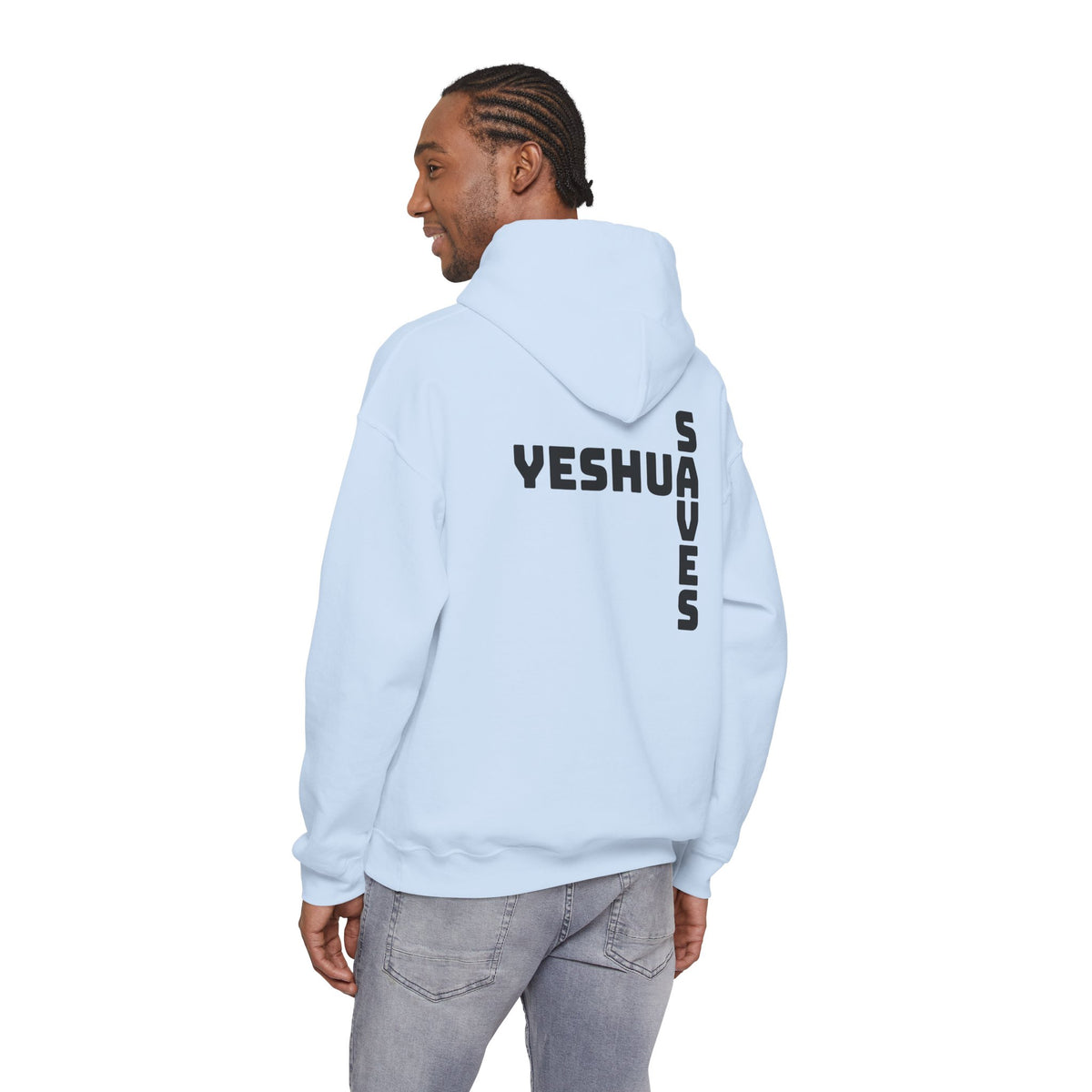 Yeshua Saves Christian Cross Hoodie