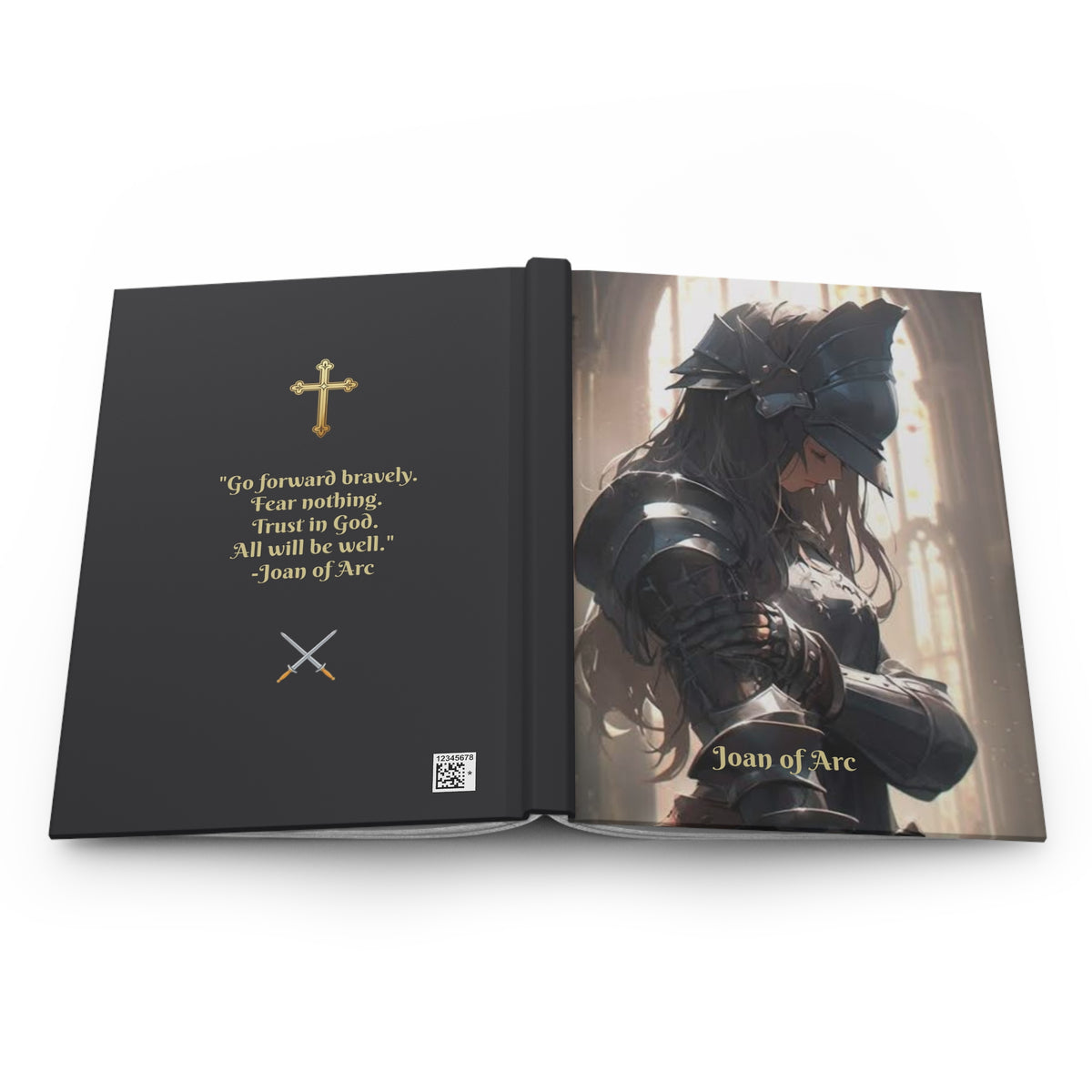 Joan of Arc Armor Hardcover Journal — Lined Inspirational Christian Notebook