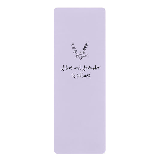 Rubber Mat with "Lilacs and Lavender Wellness" Design