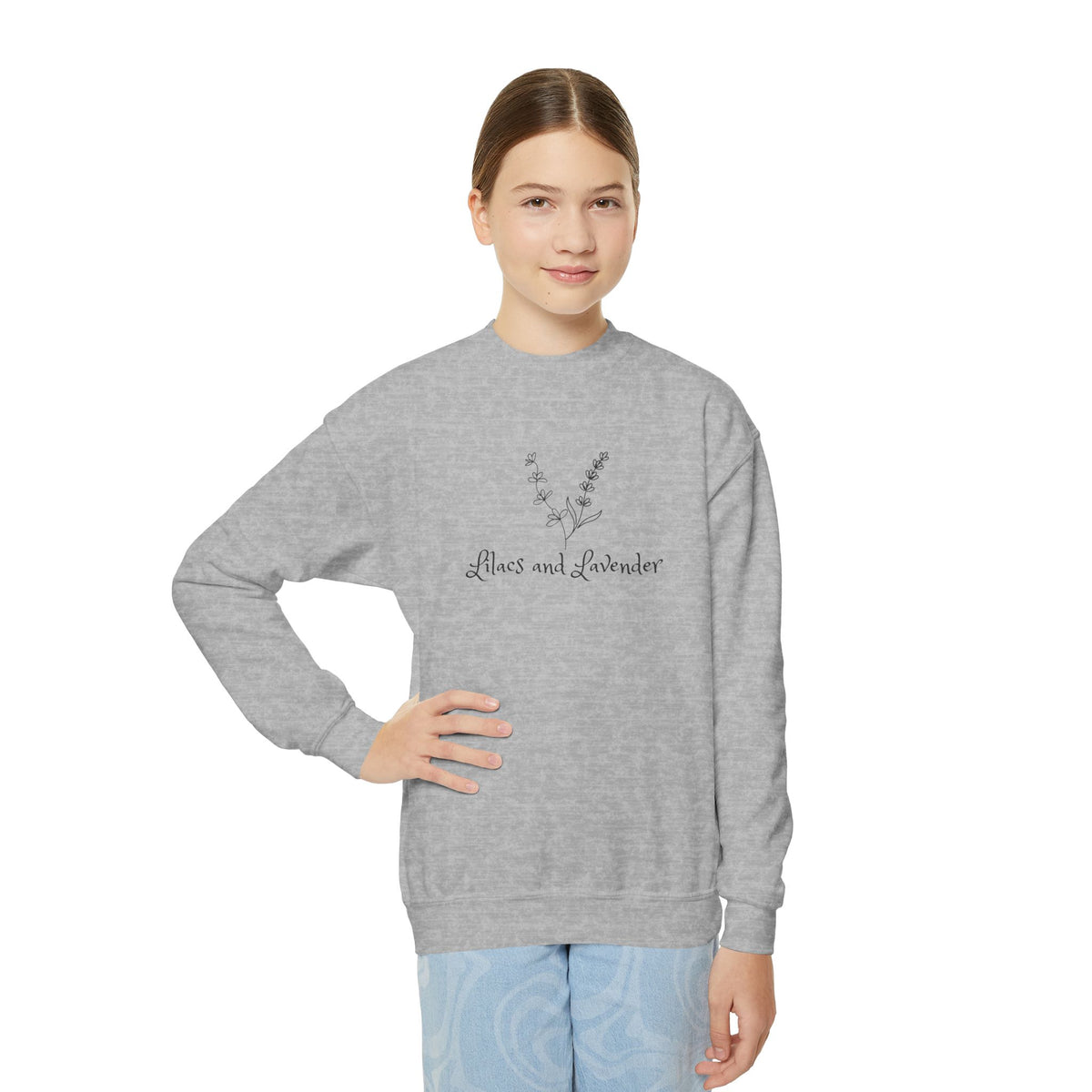 Youth Crewneck Sweatshirt — Lilacs and Lavender