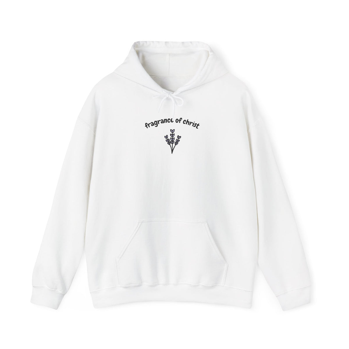 Fragrance of Christ Hoodie — Minimal Floral Cross Christian Hoodie