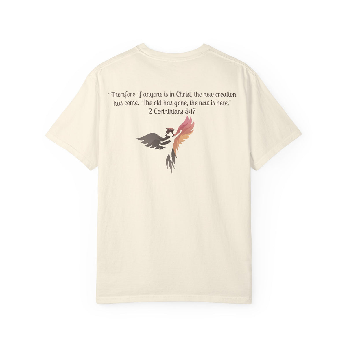 T-Shirt — "Rise Anew" Knight & Phoenix Inspirational Christian Tee