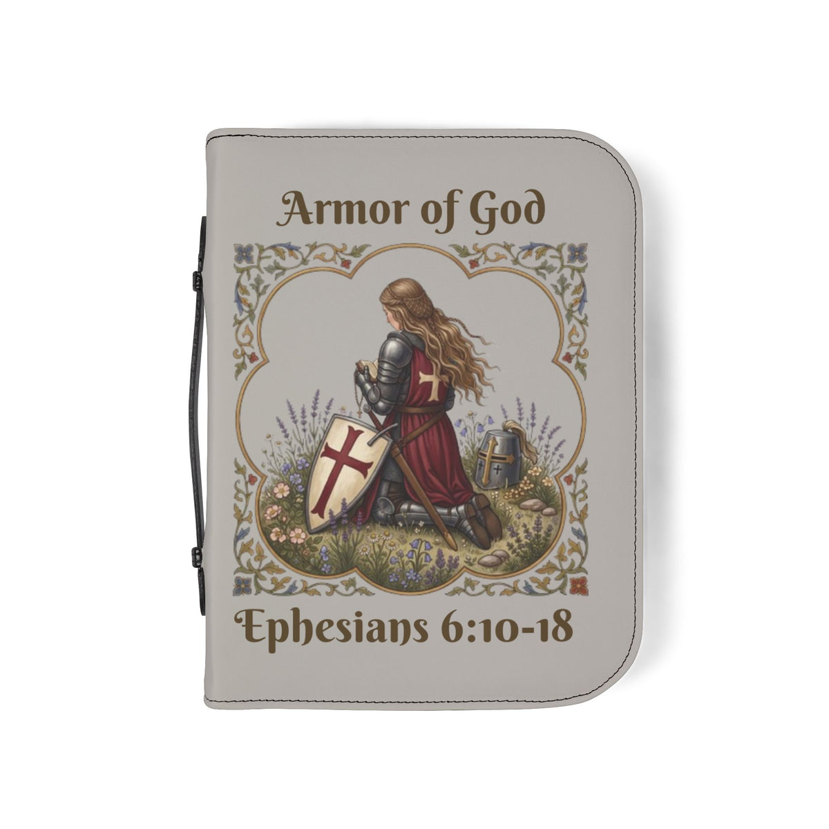 Bible Cover — 'Armor of God' Ephesians 6:10-18 Zippered Bible Case