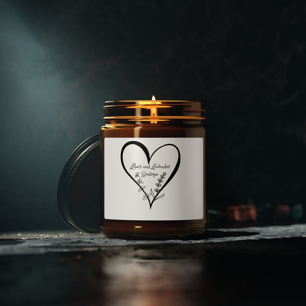 Amber Jar Soy Candle —  Signature Lilacs and Lavender Boutique Scented Candle (Multiple Sizes)