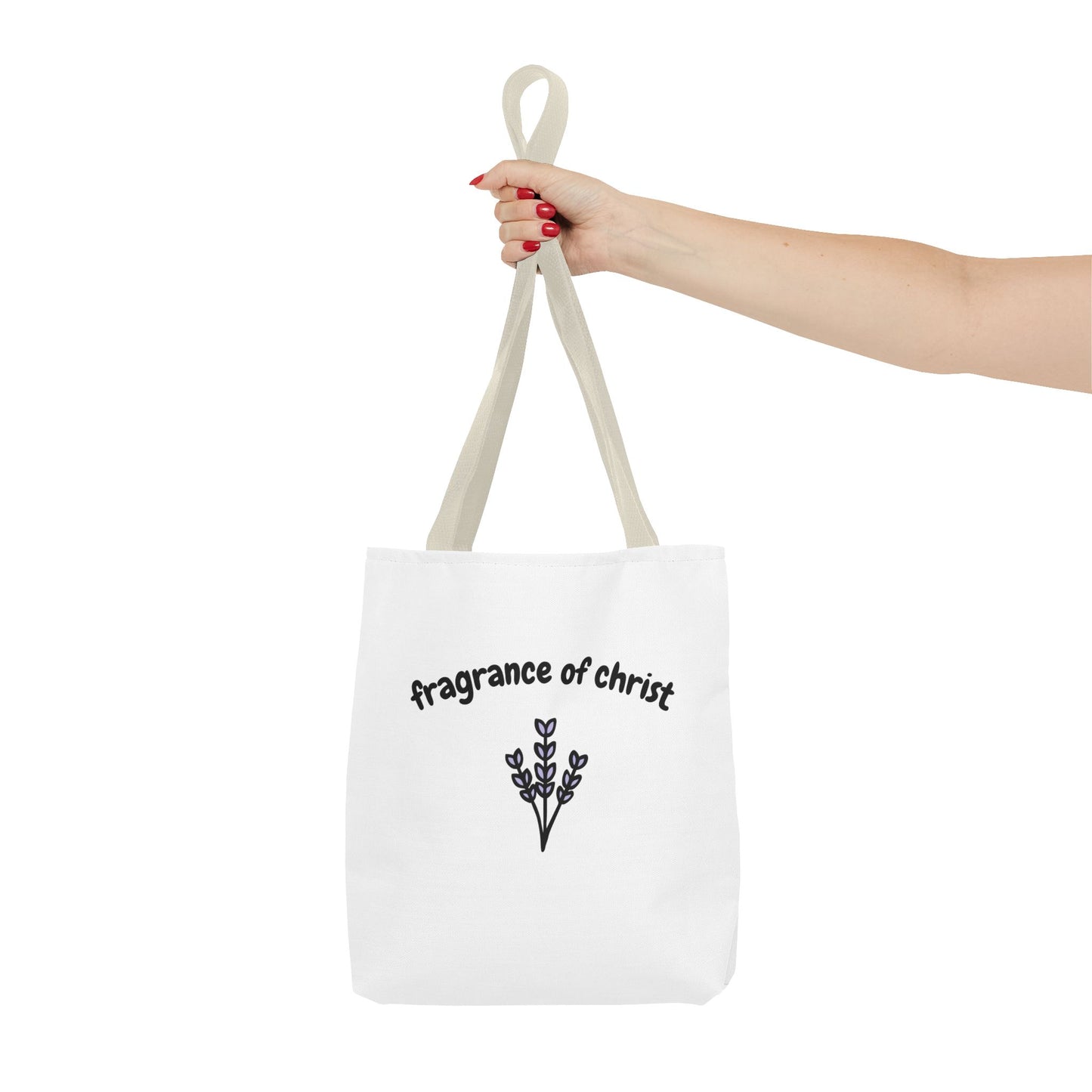 Fragrance of Christ Floral Tote Bag — Faith-Inspired Everyday Carry