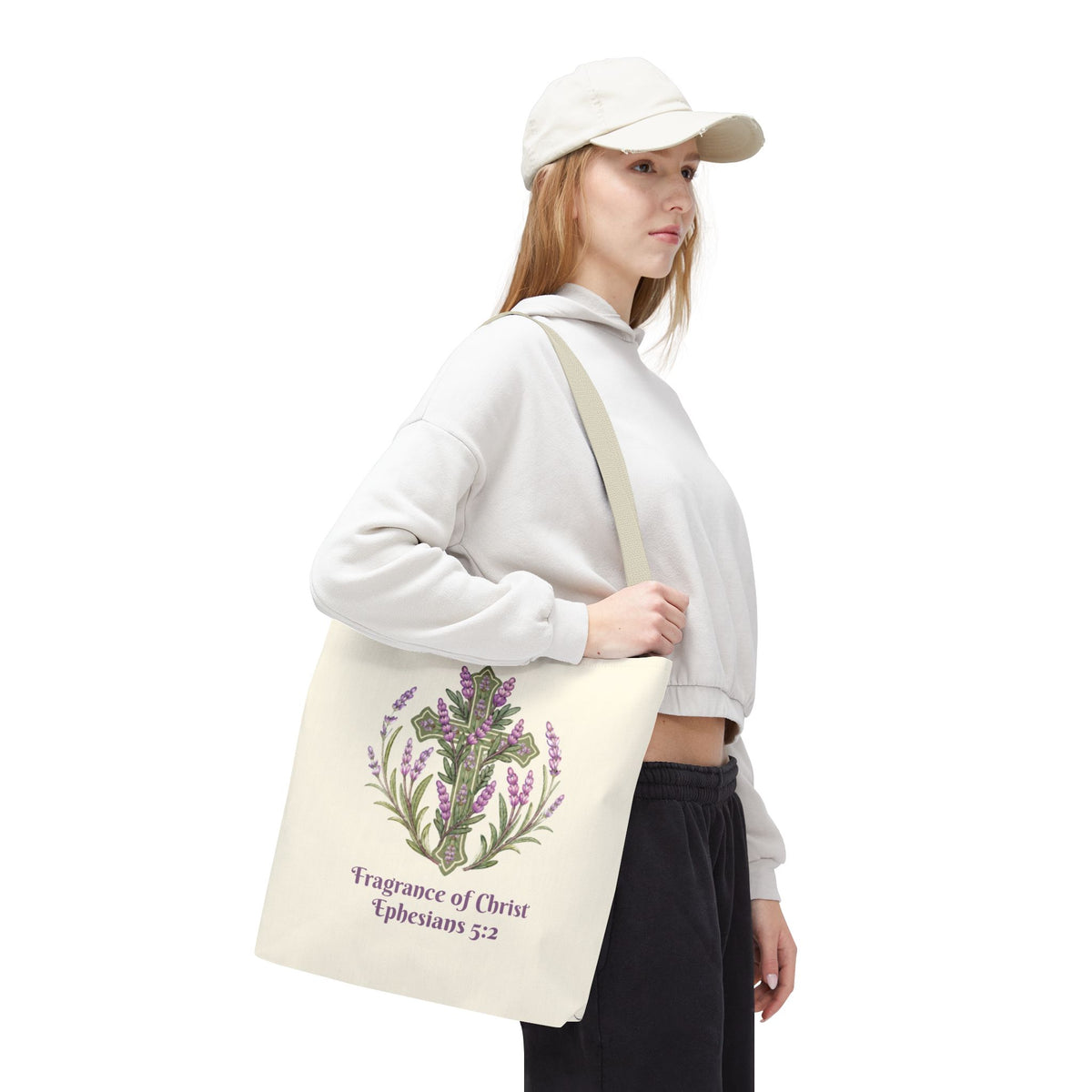 Fragrance of Christ Floral Tote Bag — Faith-Inspired Everyday Carry