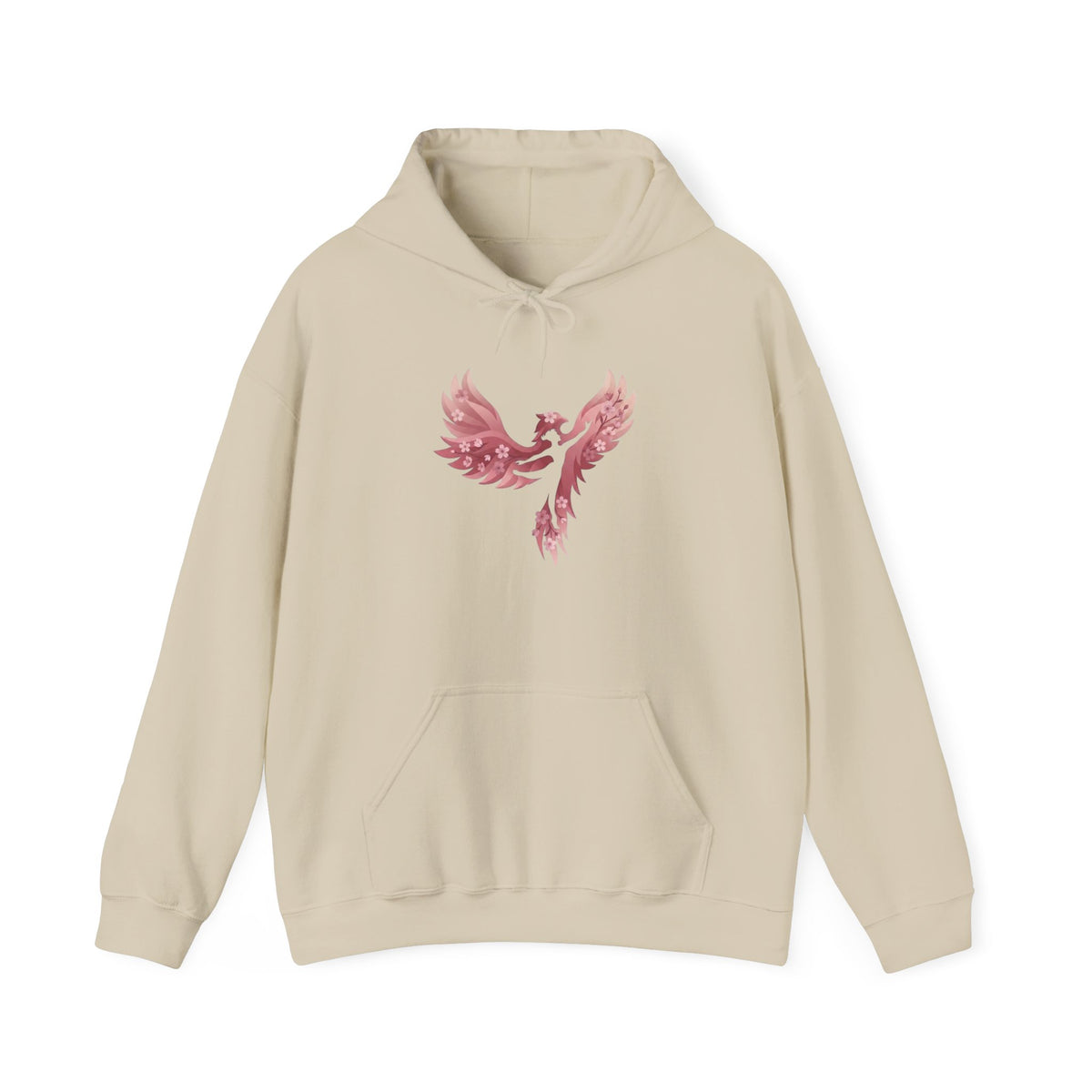 Rose Gold Phoenix Hoodie — Feminine Phoenix Bird Pullover