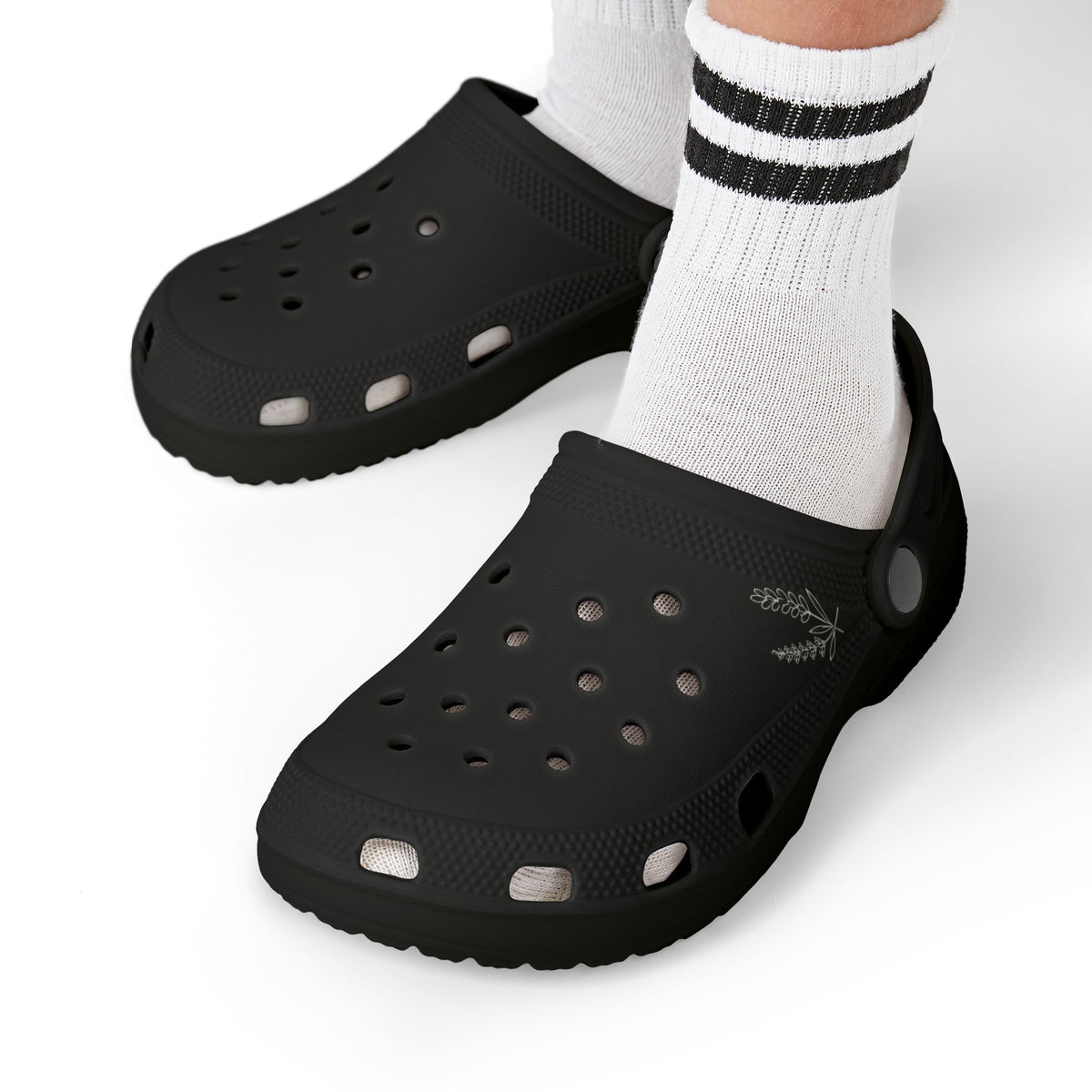 Kids Black EVA Foam Clogs — Lightweight Slip-On Sandals