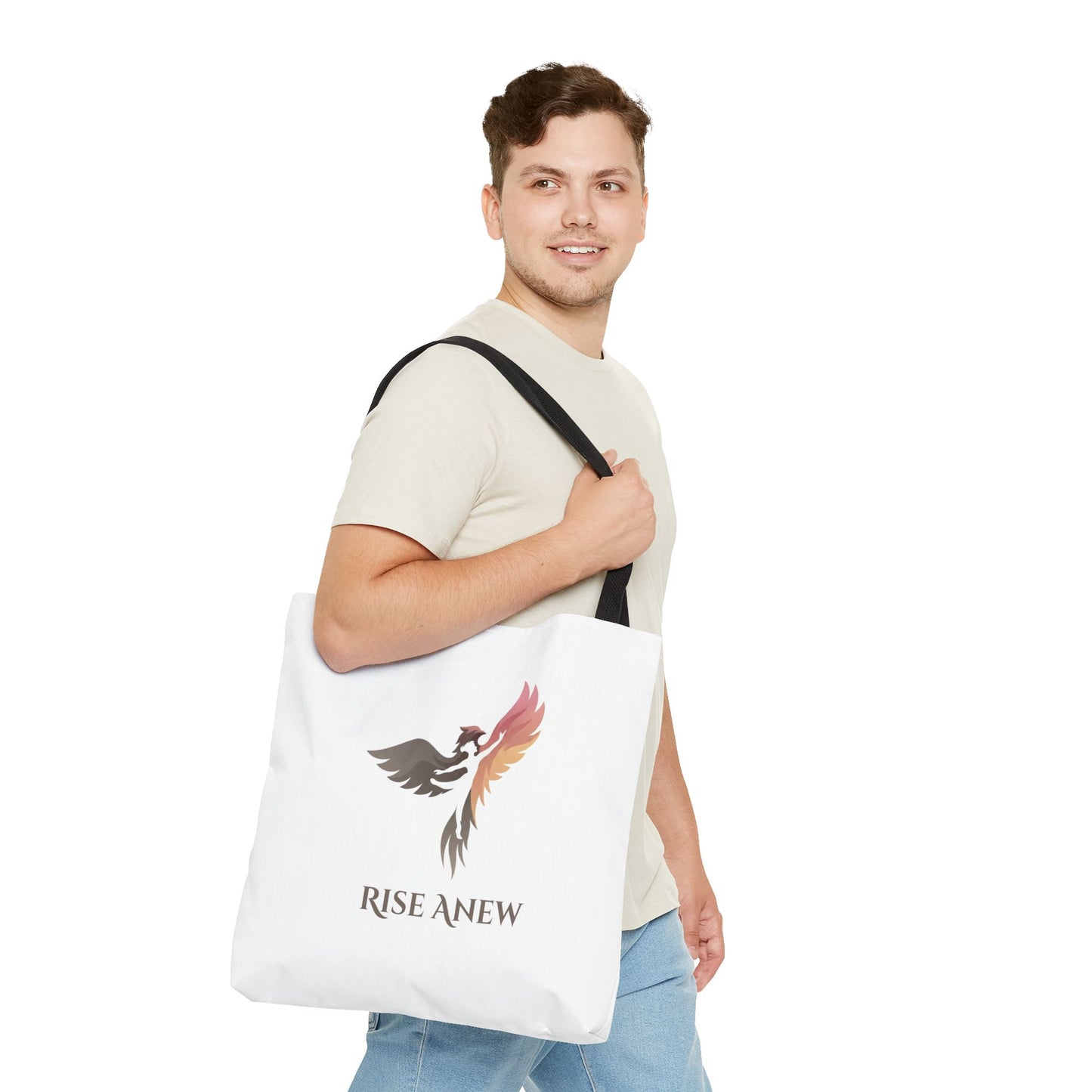 Phoenix Rise Anew Tote Bag — Inspirational Rebirth Canvas Tote