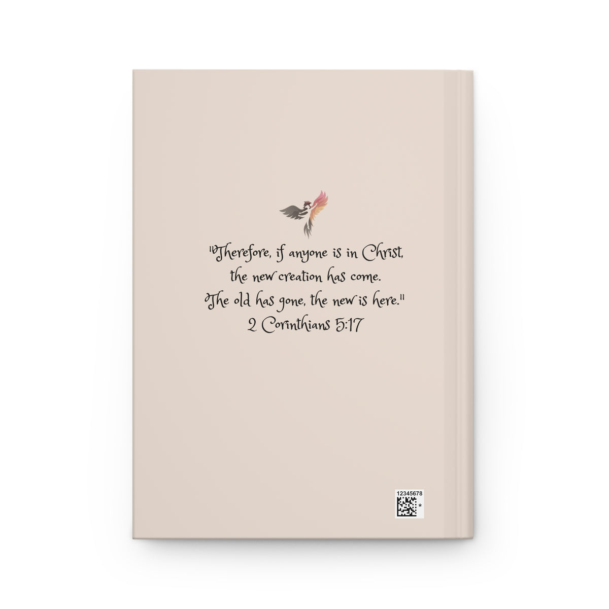 Rise Anew Hardcover Journal — Inspirational Phoenix Firebird Lined Notebook (2 Corinthians 5:17)