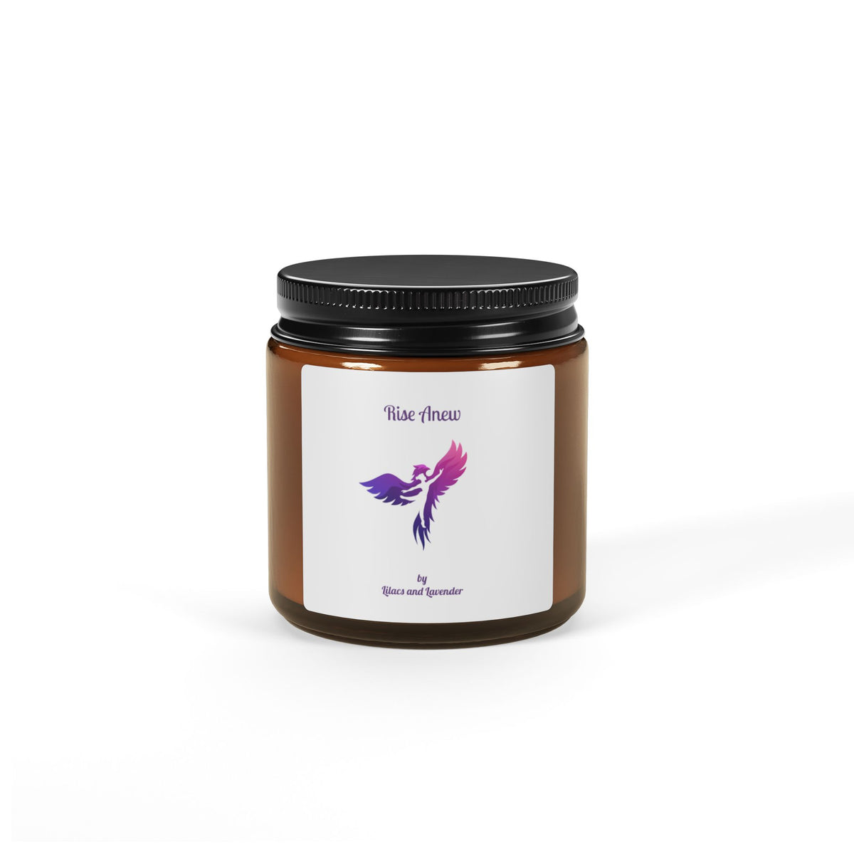 Scented Soy Candle — "Rise Anew" Amber Jar (Multiple Sizes)