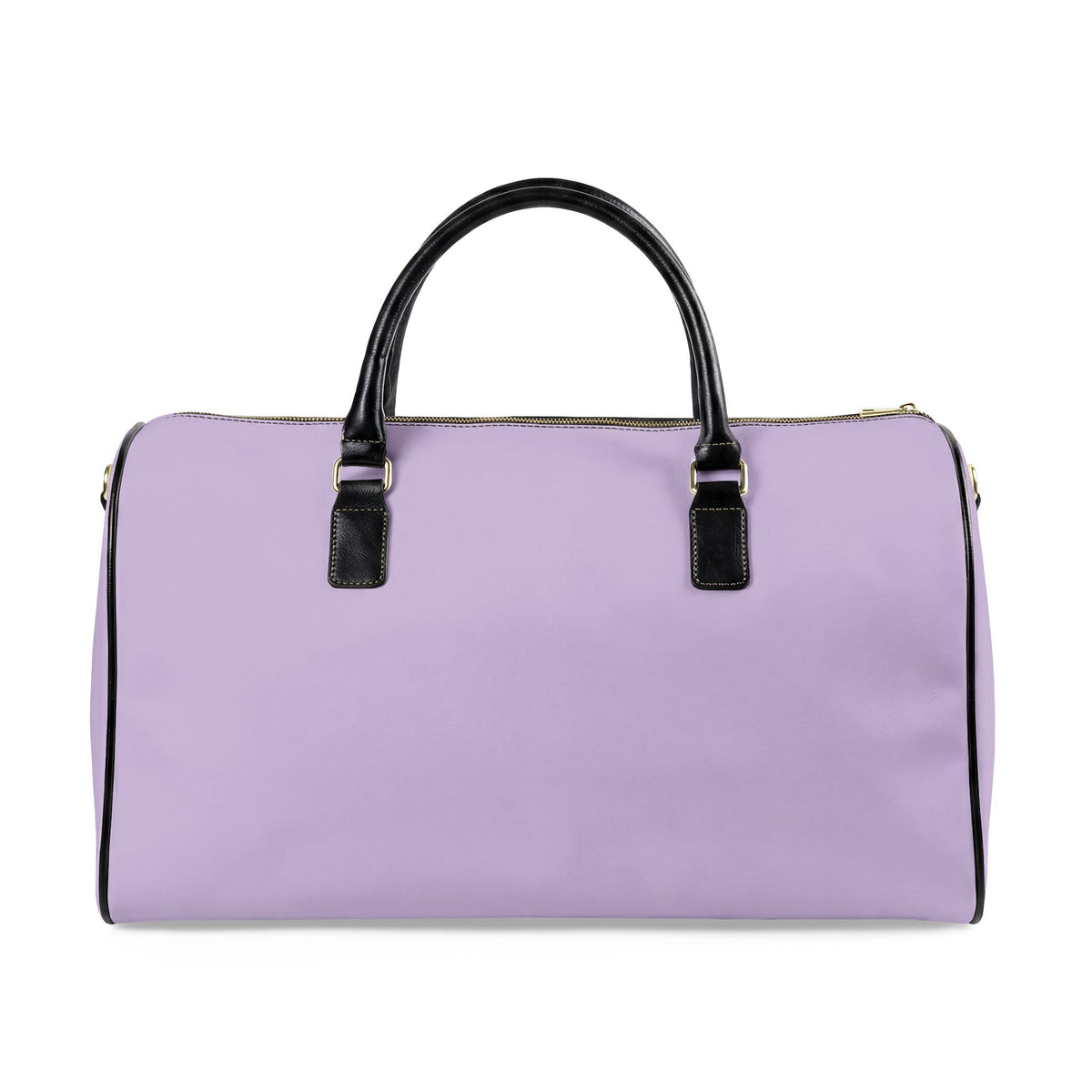 Lilacs and Lavender Faux Leather Travel Bag — Floral Weekend Duffel