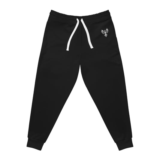 Embroidered Phoenix Athletic Joggers – Black Performance Sweatpants