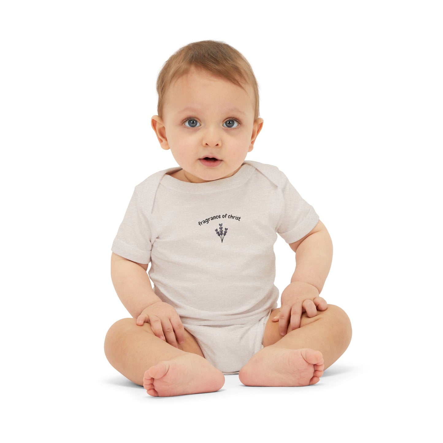 Infant One-Piece Bodysuit — "a tiny spark of sunshine" Minimal Floral Baby Onesie