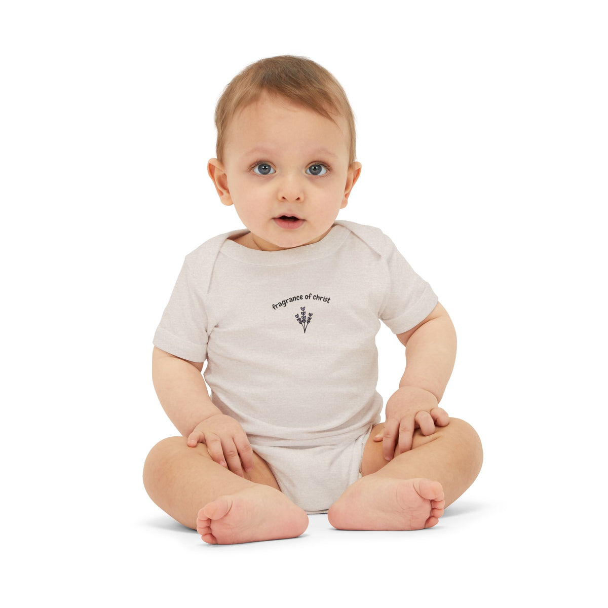 Infant One-Piece Bodysuit — "a tiny spark of sunshine" Minimal Floral Baby Onesie