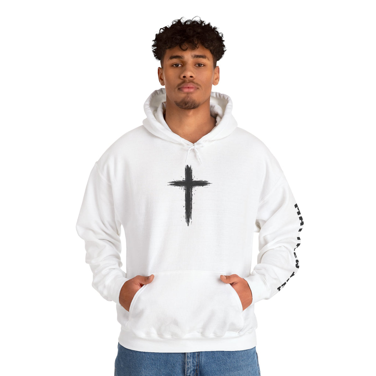 Yeshua Saves Christian Cross Hoodie