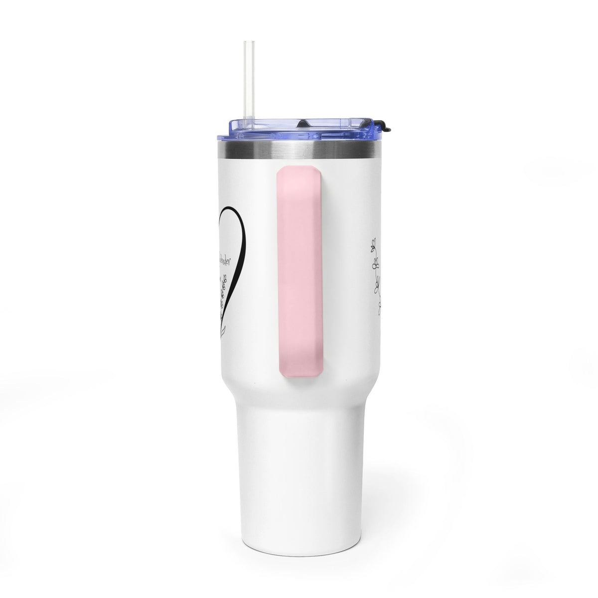 40oz Vacuum Tumbler – Signature Lilacs and Lavender Boutique Insulated Travel Mug with Straw
