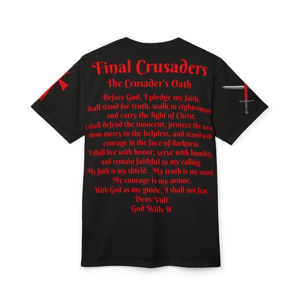 The Vanguard Knight All-Over Graphic Tee- Final Crusaders