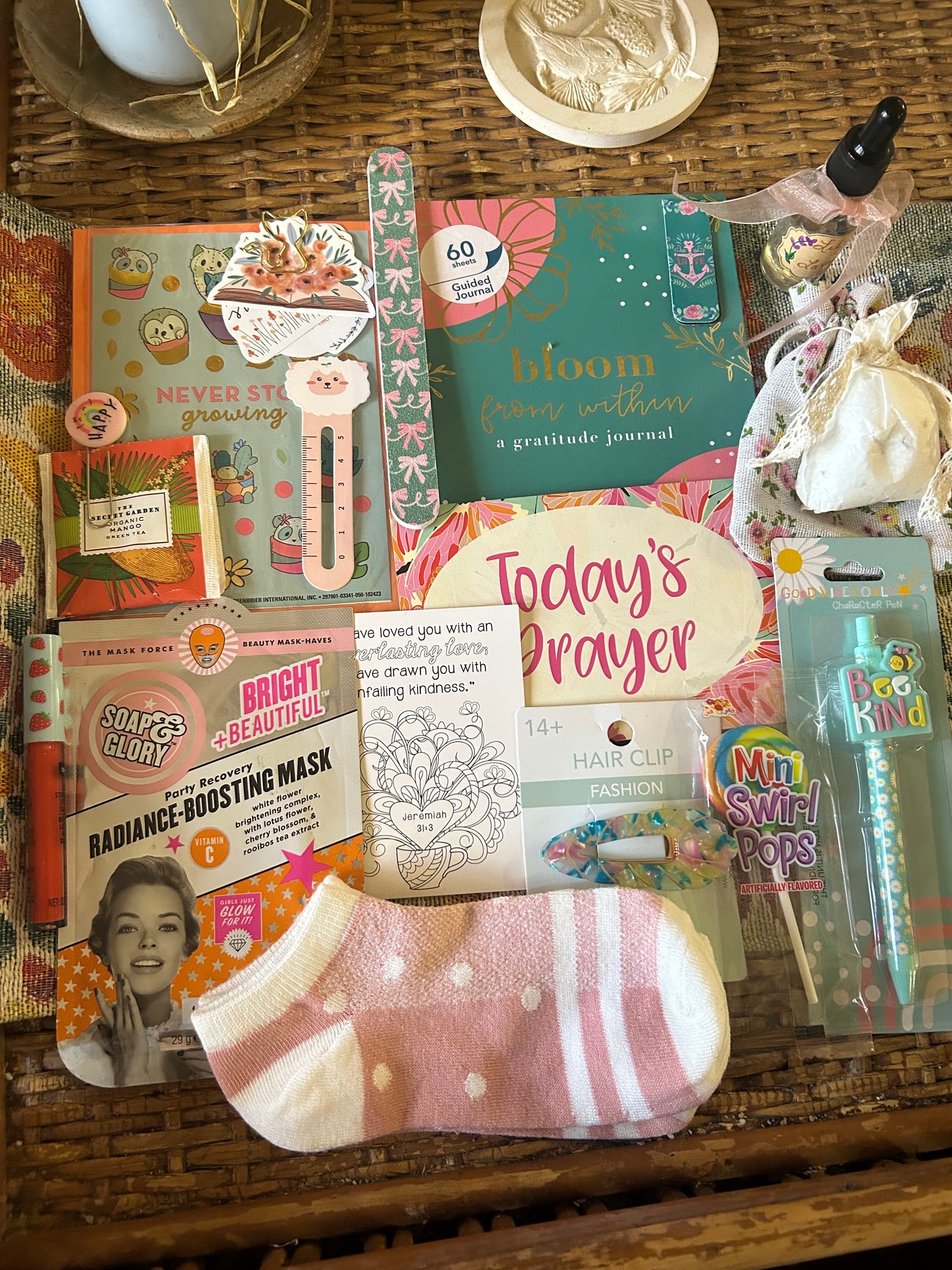 "Bloom From Within" Notebook and "Never Stop Growing" Journal wellness gift set
