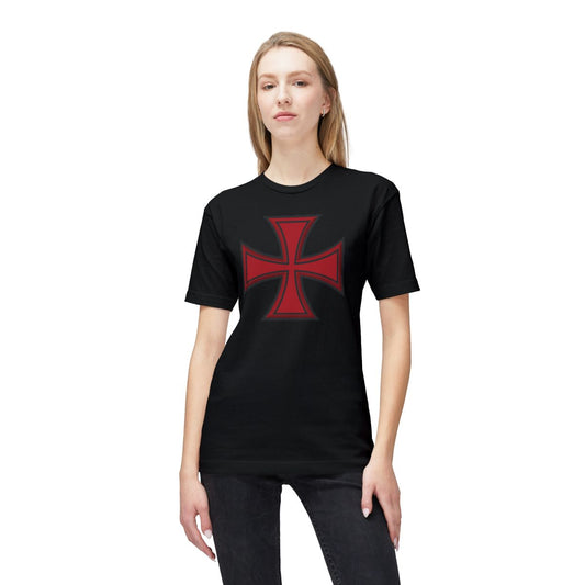 Crusader Cross T-shirt-"I Stand For The Flag and Kneel For The Cross"