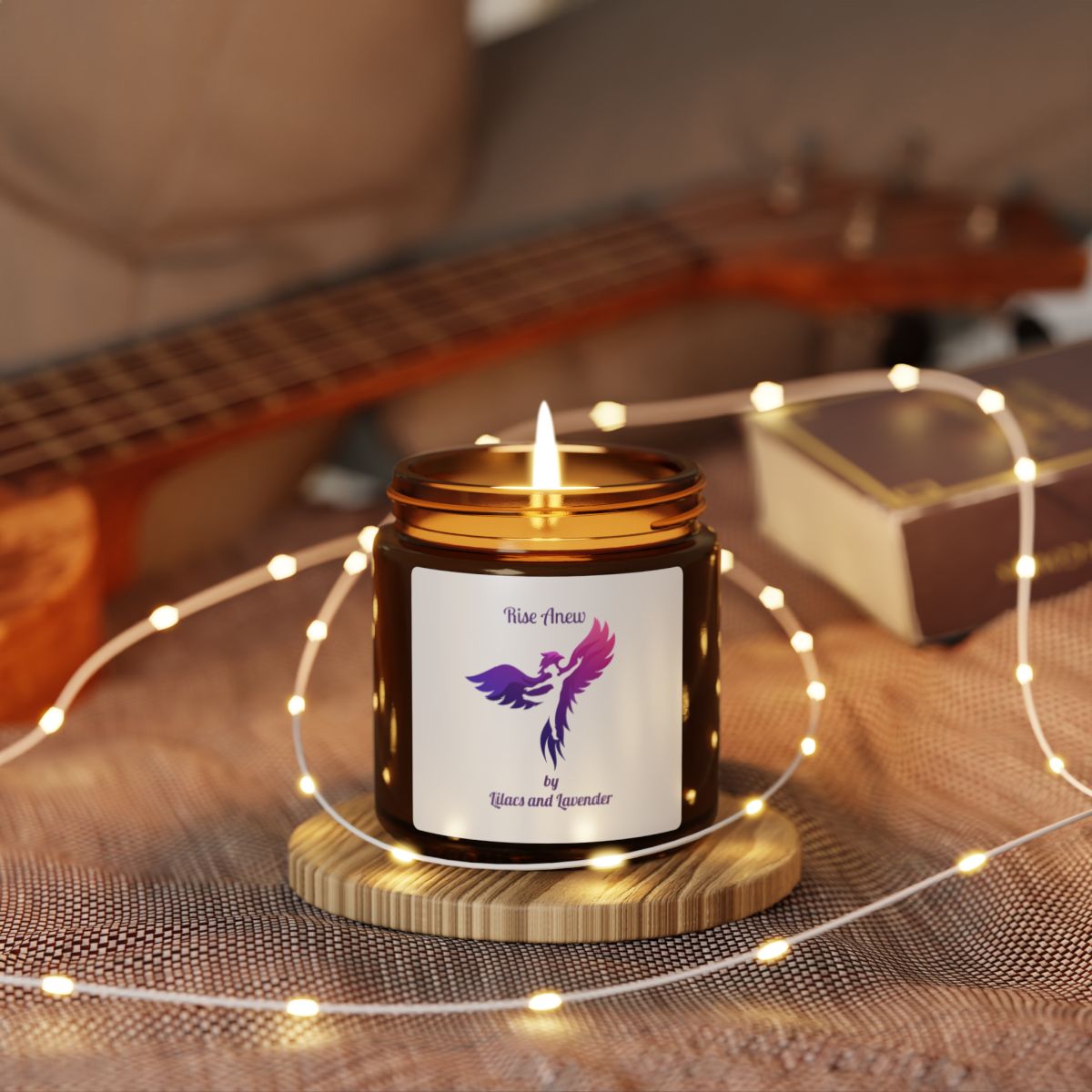 Scented Soy Candle-"Rise Anew" Amber Jar (Multiple Sizes)