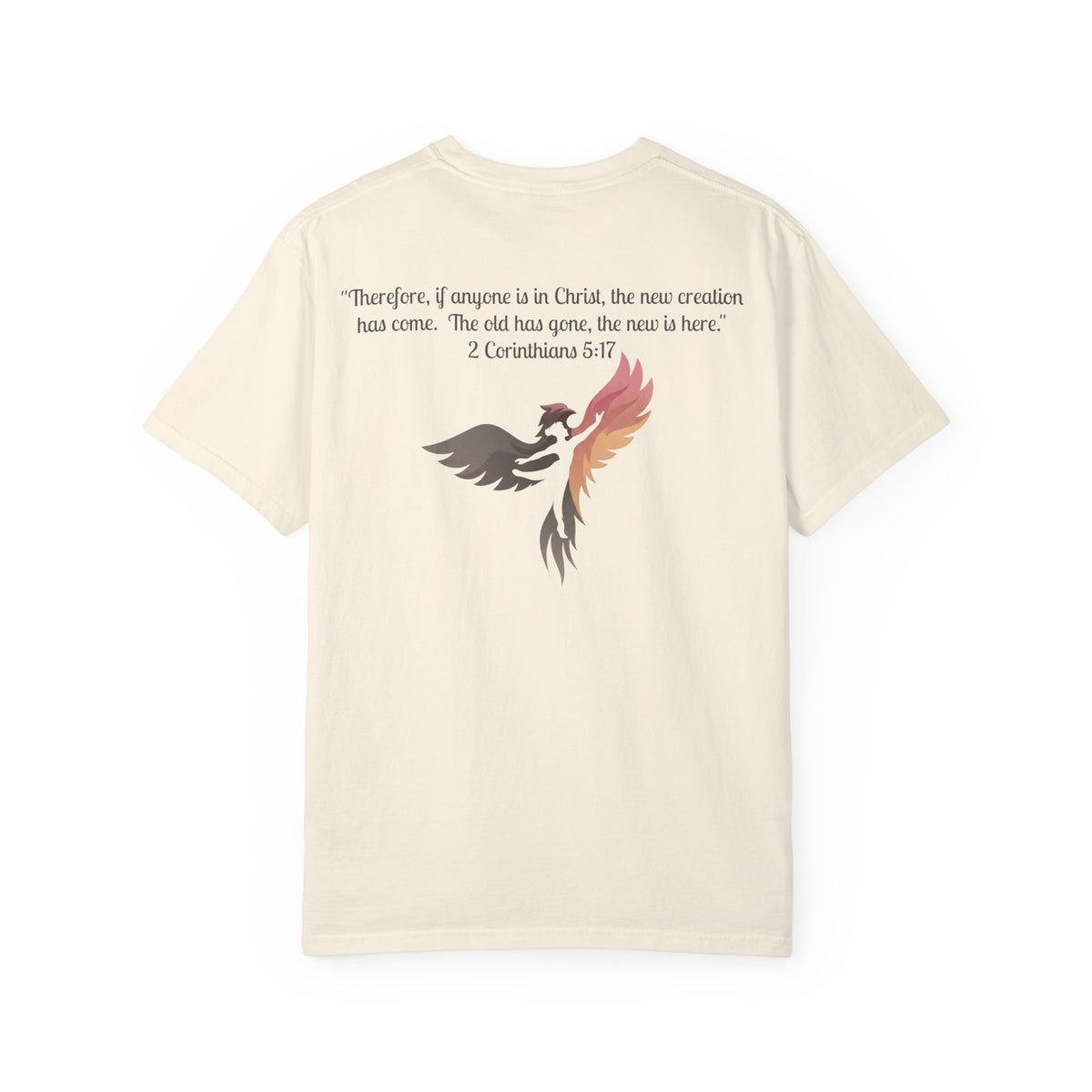 T-Shirt — "Rise Anew" Knight & Phoenix Inspirational Christian Tee