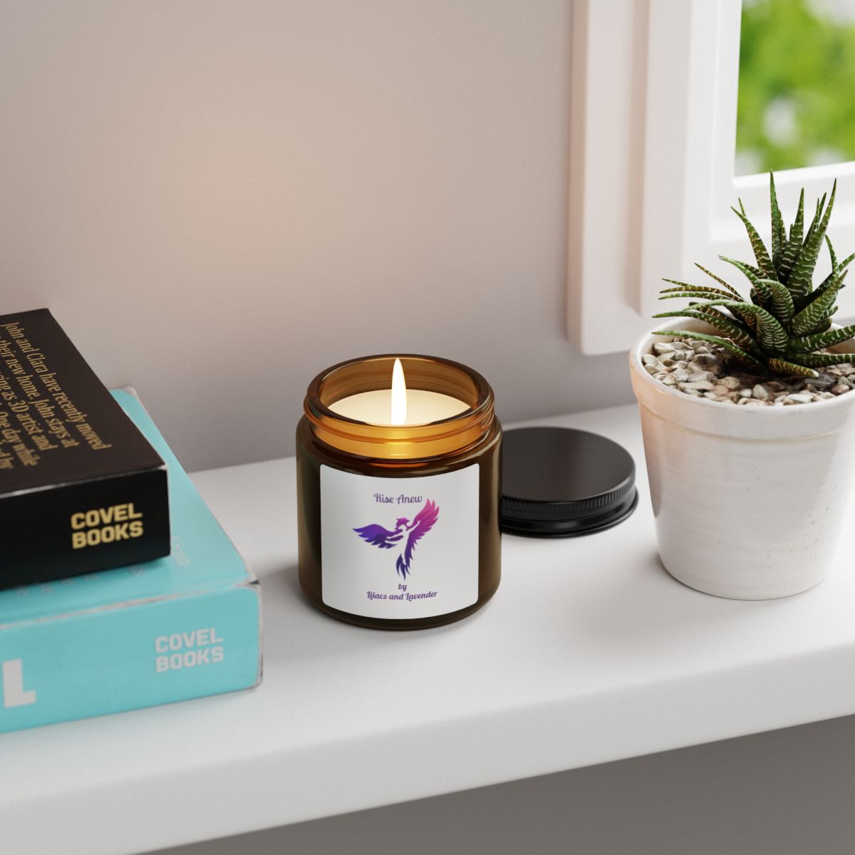 Scented Soy Candle-"Rise Anew" Amber Jar (Multiple Sizes)
